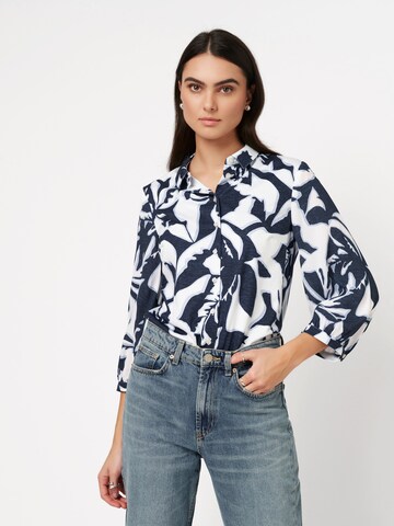 Chemisier 'Pia' DESOTO en bleu : devant