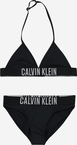 Calvin Klein Swimwear حمالة صدر مثلثة بيكيني بلون أسود: الأمام
