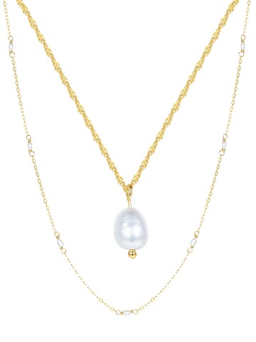 Hey Happiness Kette 'Perlen Duo' in Gold