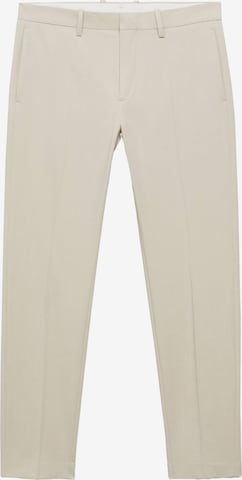 MANGO MANregular Hlače na crtu 'Paris' - bež boja: prednji dio