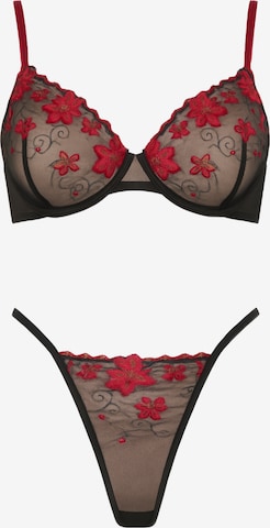 C&City BH-Set in Schwarz: Vorderseite