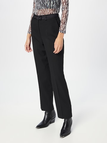 s.Oliver BLACK LABEL - regular Pantalón en negro: frente