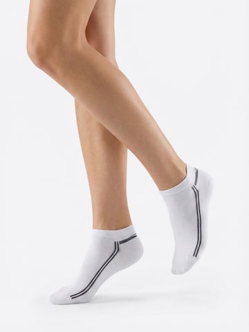 footstar Ankle Socks 'Retrostreifen' in White
