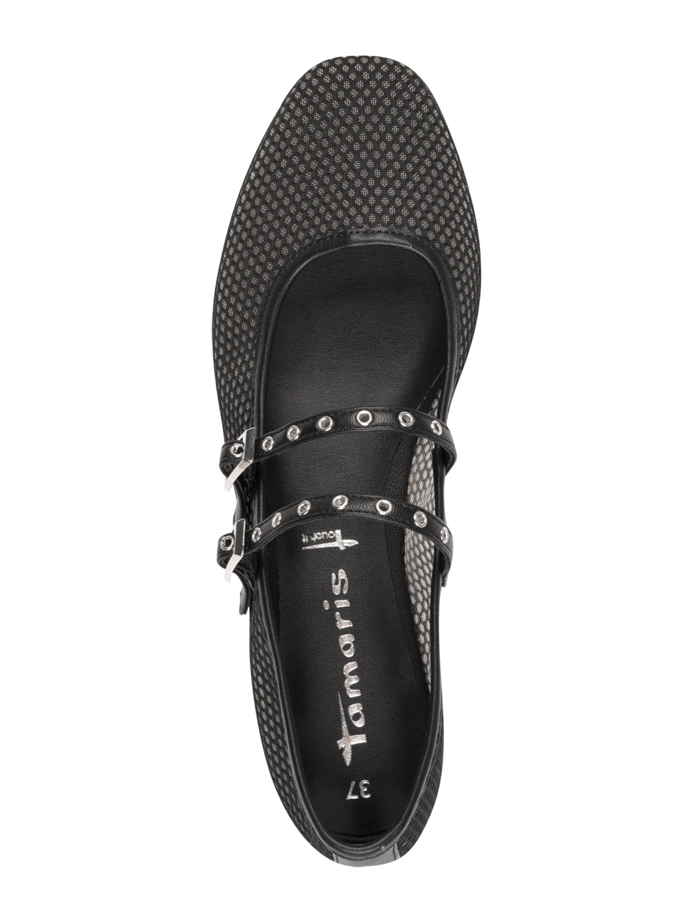 juoda Tamaris Balerinos su dirželiais