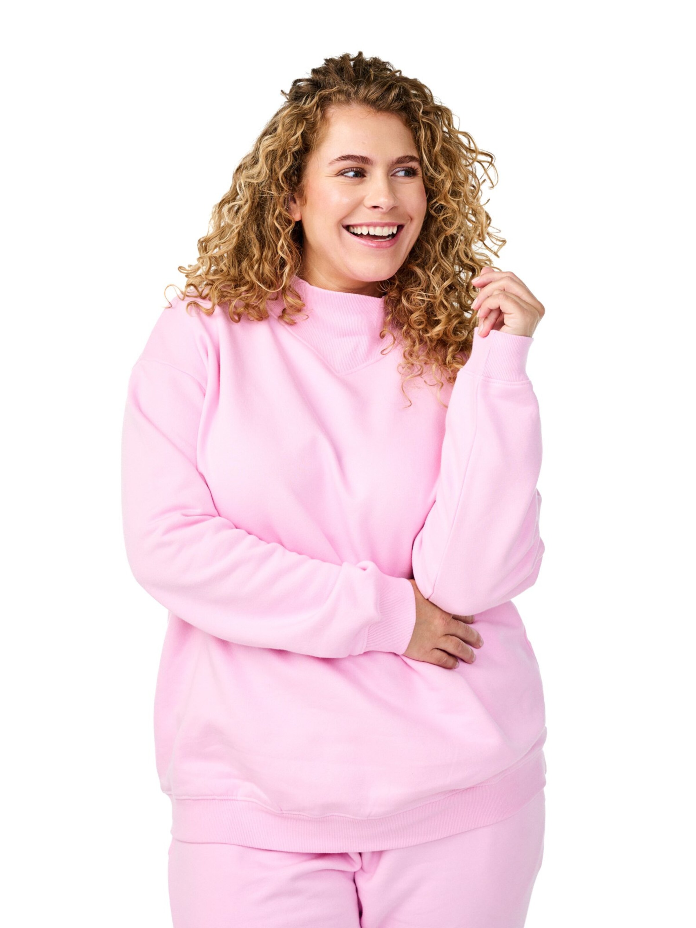 Zizzi Sweatshirt 'Mrikke' i lilla: forside