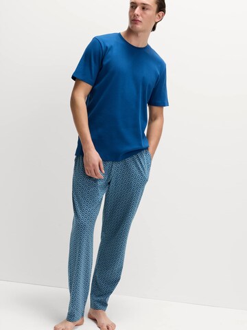Marks & Spencer Pyjama lang in Blauw: voorkant