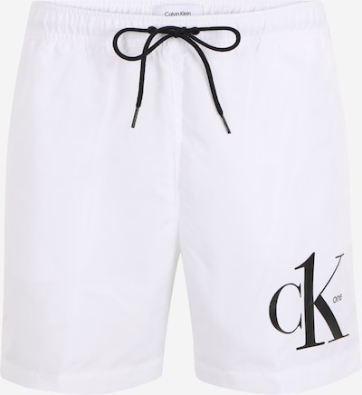 Șorturi de baie Calvin Klein Swimwear pe negru / alb, Vizualizare produs