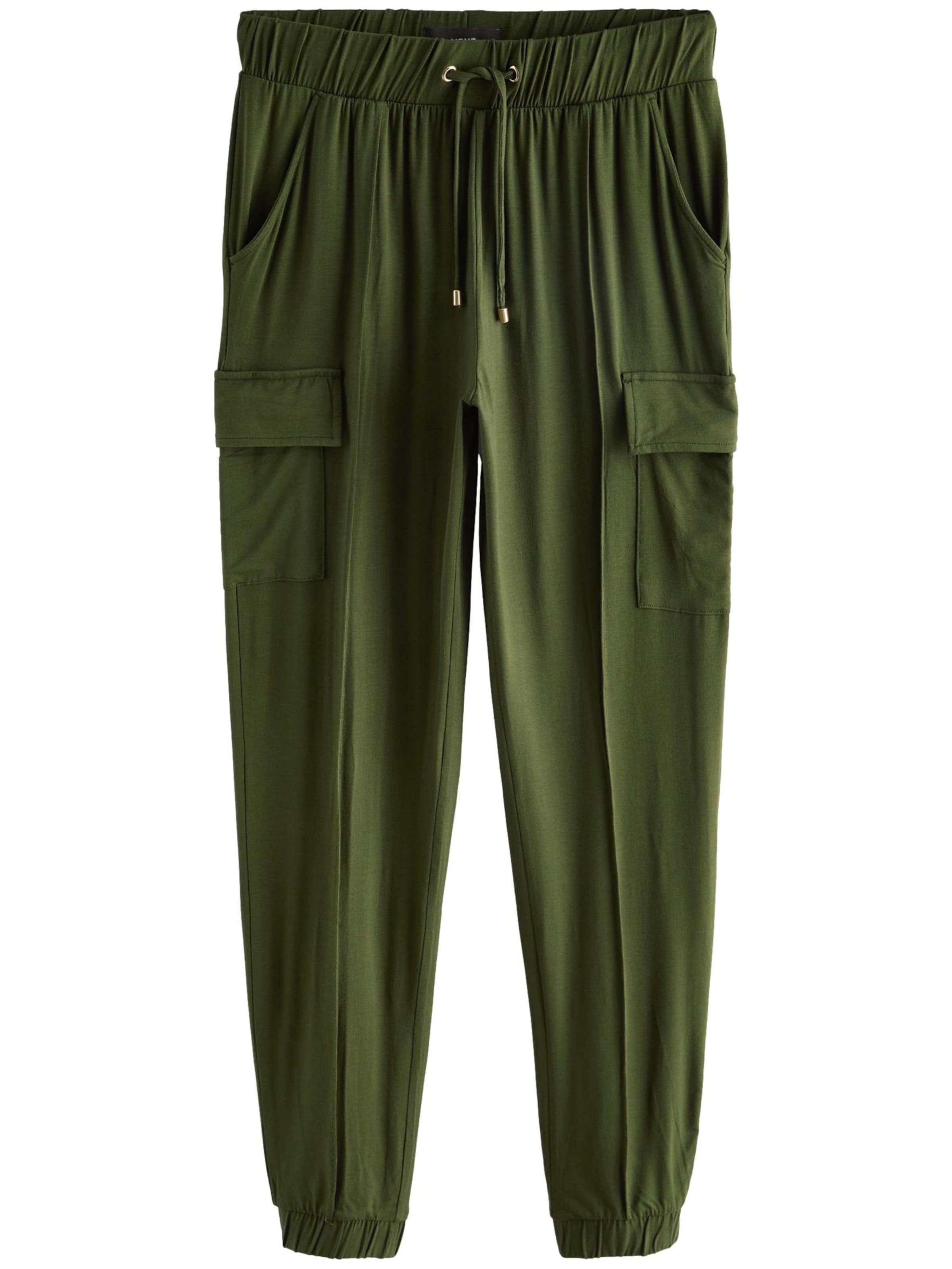 Next Ozke Kargo hlače | zelena barva: sprednja stran