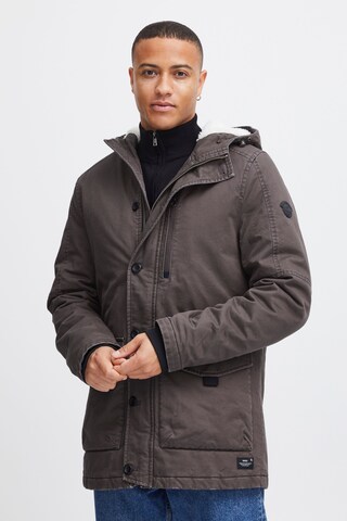 INDICODE JEANS Winter Jacket 'Hempe' in Grey: front