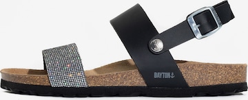 Bayton Sandalen met riem 'Lilia' in Zwart: voorkant