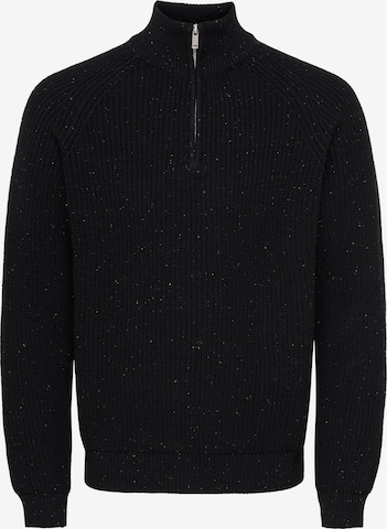 Only & Sons - Pullover 'ONSLOGAN' em preto: frente