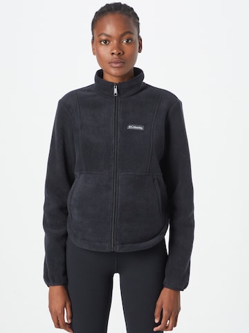 COLUMBIA Athletic Fleece Jacket 'Benton Springs' in Black: front
