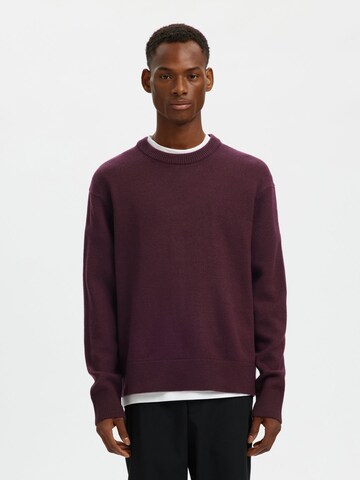 SELECTED Pullover i rød: forside
