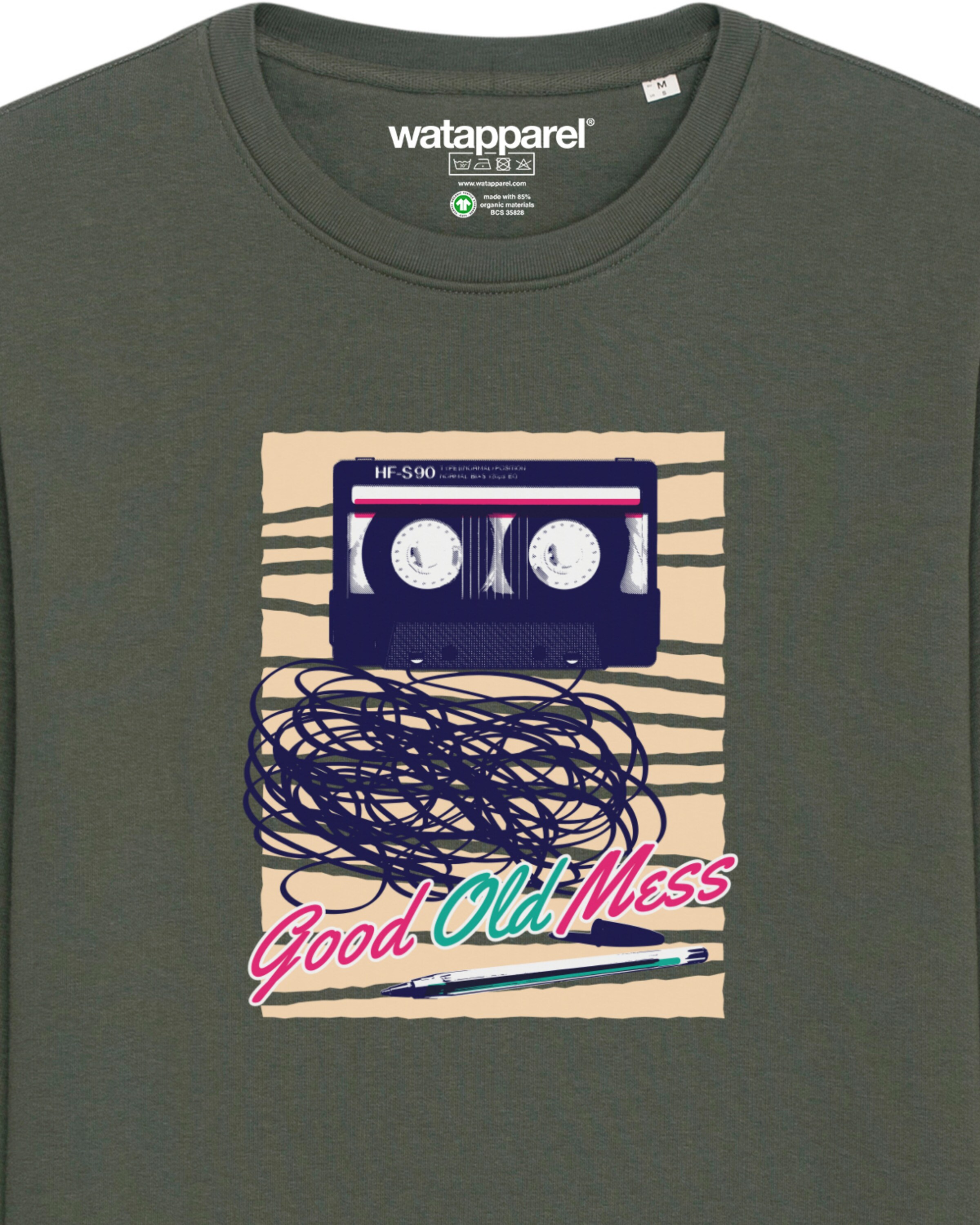 Sweat-shirt ' Good Old Mess ' Watapparel en vert