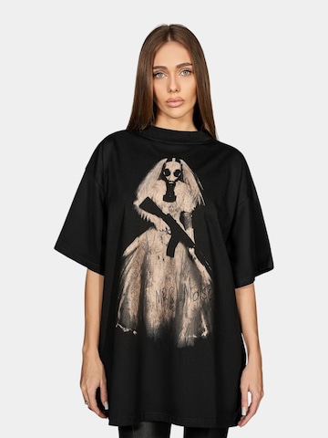 Made By Society Shirt 'Ghost Bride T-Shirt - T27878' in Black