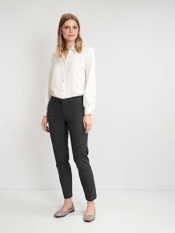 Slimfit Pantaloni per costume tradizionale 'Elena 8670' di W. Wegener in grigio