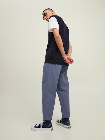 JACK & JONES Regular Pleat-Front Pants 'Bill' in Blue