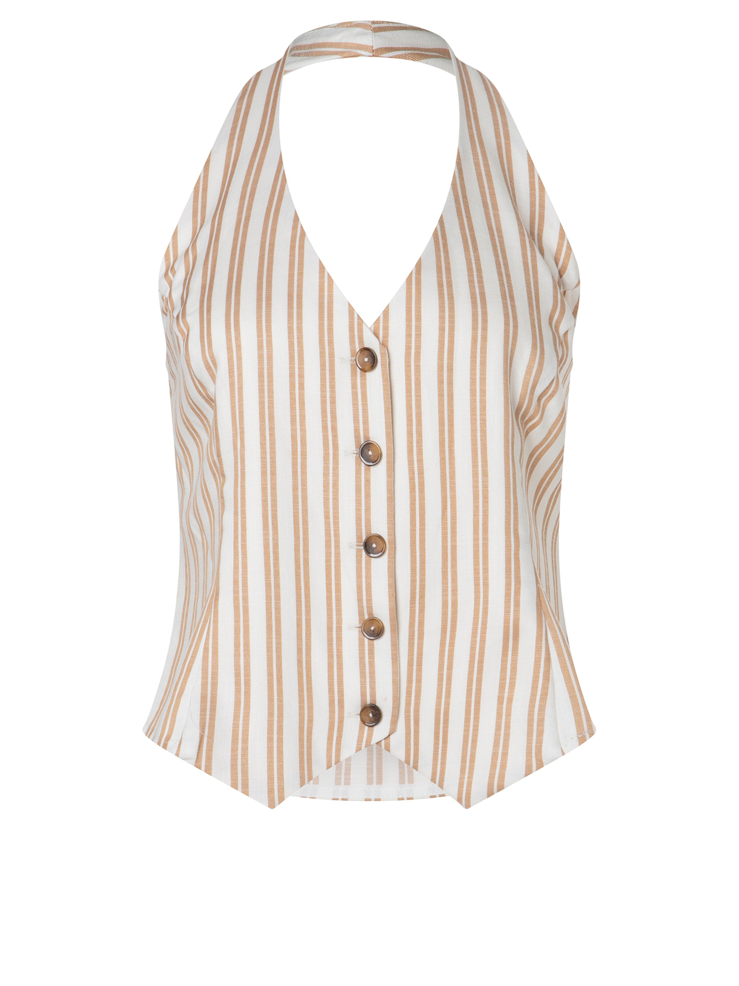 Ana Alcazar Anzugweste 'Zata' in hellbraun / weiß, Produktansicht
