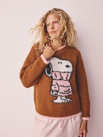 Next Pullover 'Snoopy' i brun: forside