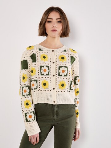 Cardigan ' ' Apricot en jaune : devant