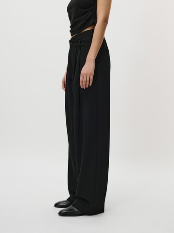LeGer by Lena Gercke Wide leg Bandplooibroek 'Svea' in Zwart