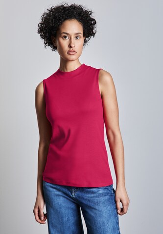 STREET ONE Basic Top mit Turtleneck in Pink: Vorderseite