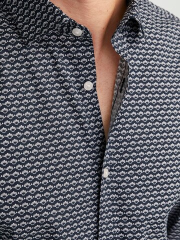 JACK & JONES Slim fit Button Up Shirt 'JPRBLABlackpool' in Blue