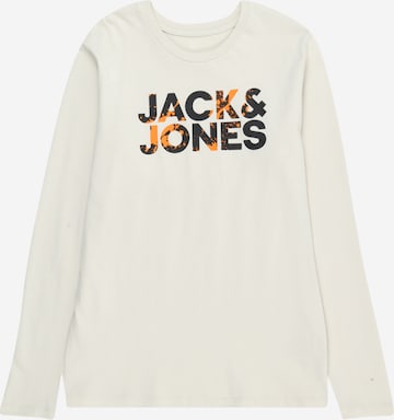 Jack & Jones Junior T-shirt 'COMMERCIAL' i beige: framsida