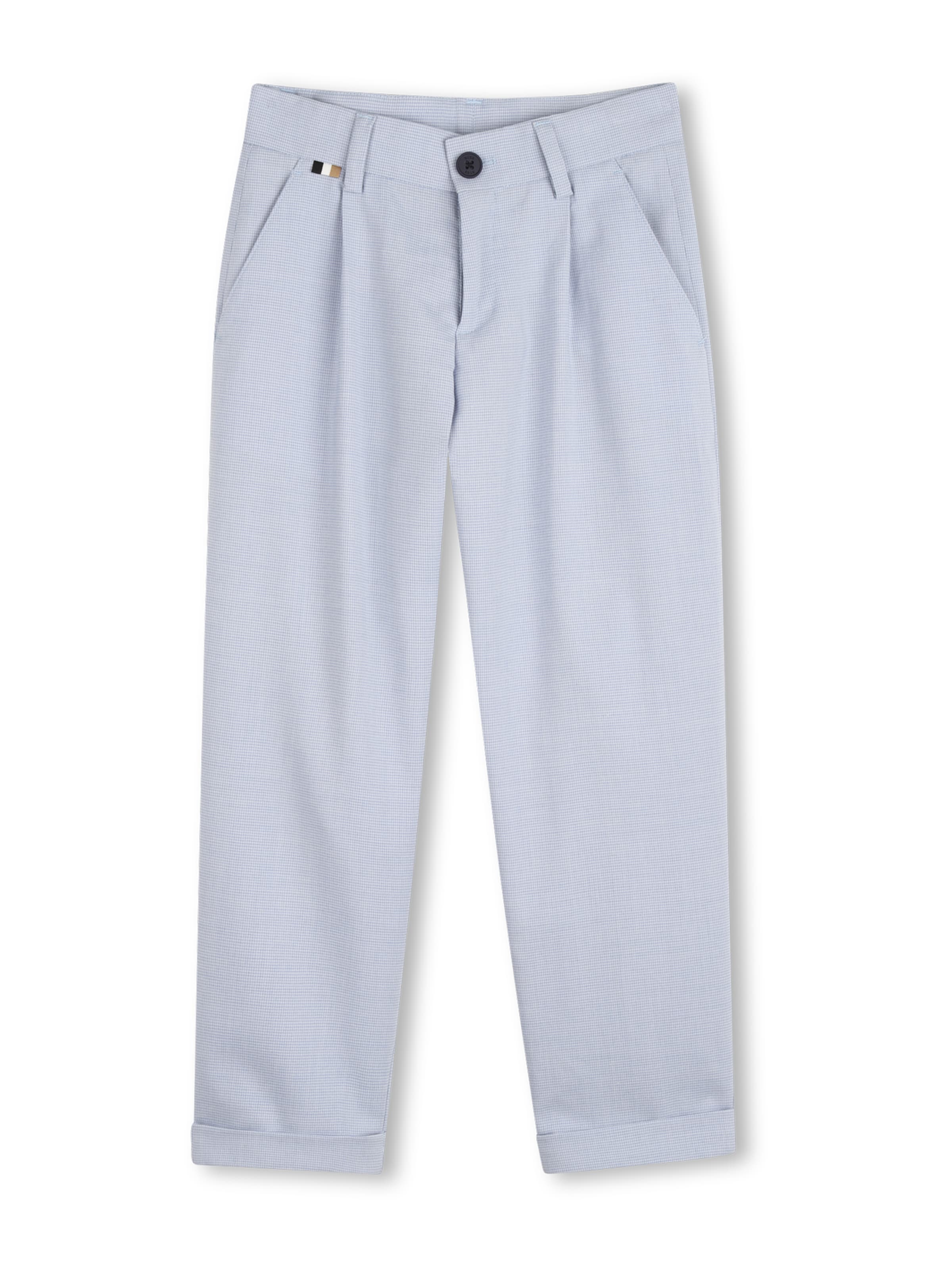 BOSS Regularen Hlače | siva barva: sprednja stran