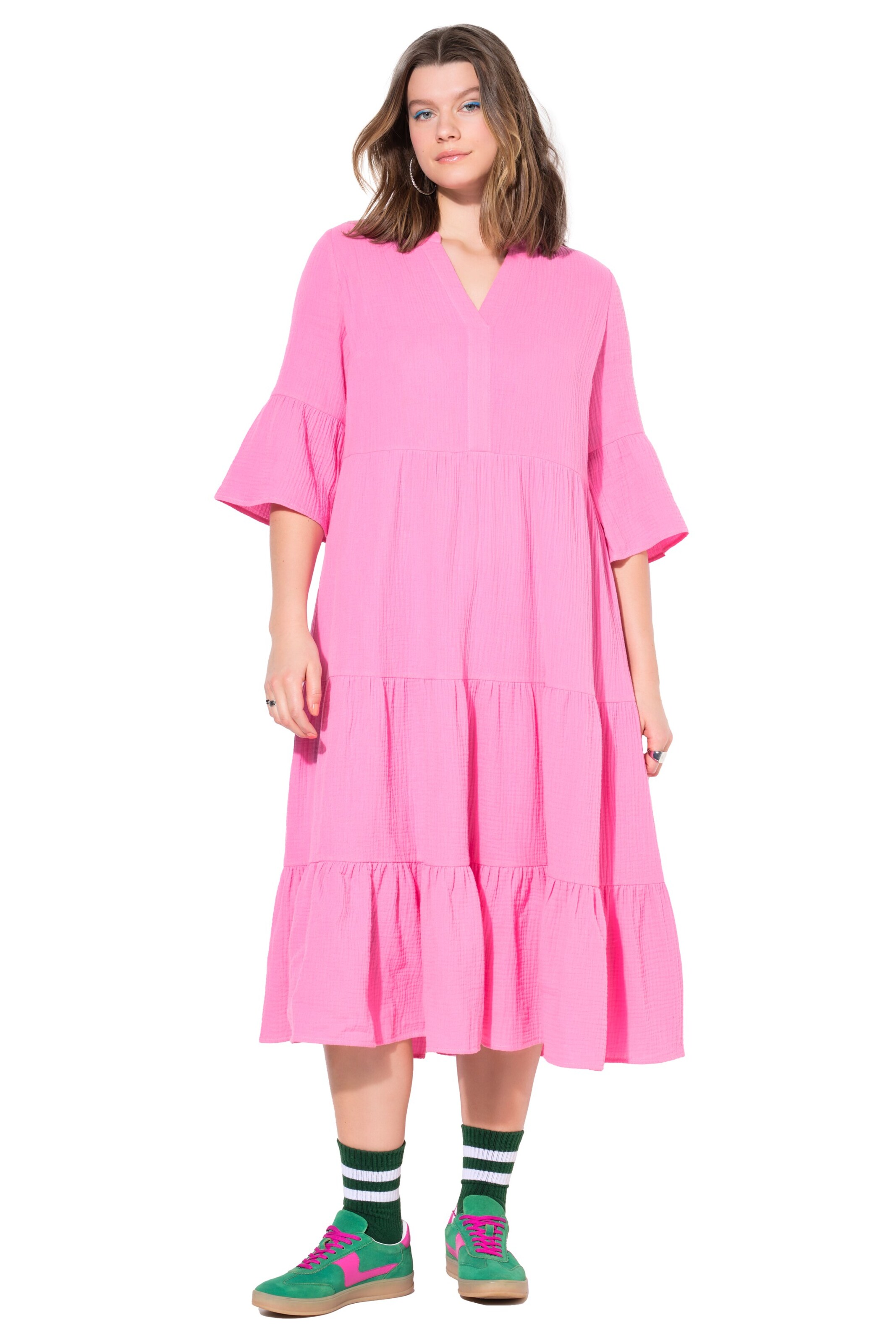 Studio Untold Jurk in Roze: voorkant