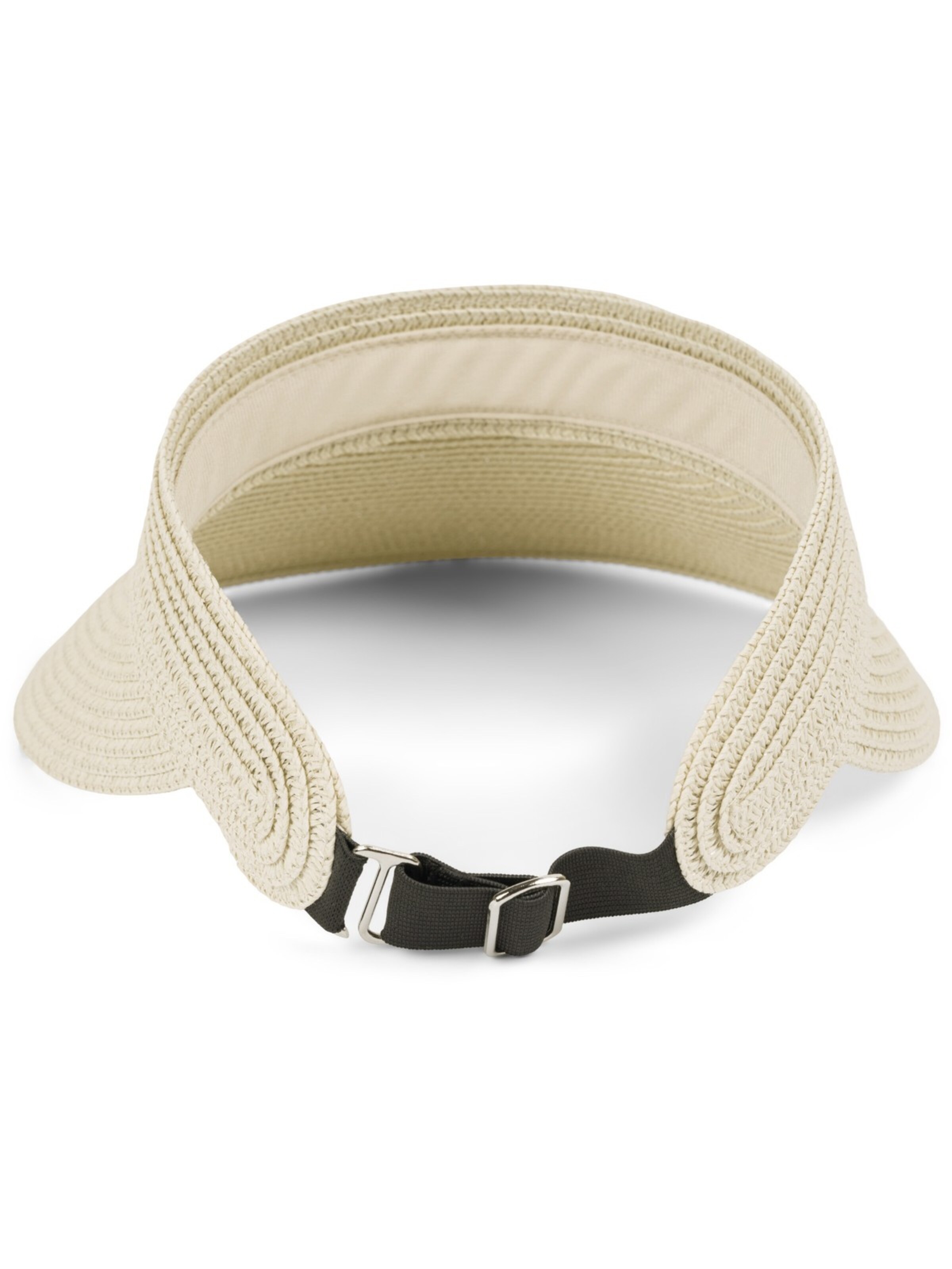 styleBREAKER Cap 'Papierstroh Visor Cap Einfarbig' in Beige