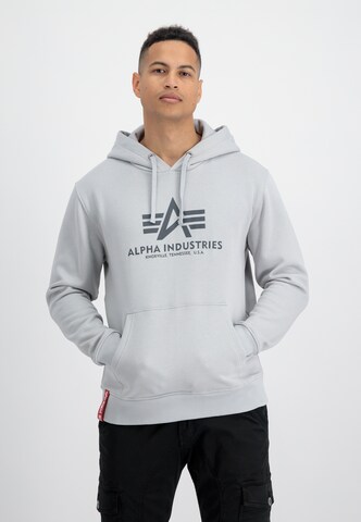 pelēks ALPHA INDUSTRIES Sportisks džemperis: no priekšpuses