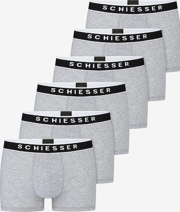 SCHIESSER Boxershorts '95/5 Organic Cotton' in Grijs: voorkant