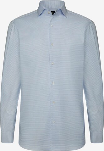 Coupe regular Chemise Boggi Milano en bleu : devant