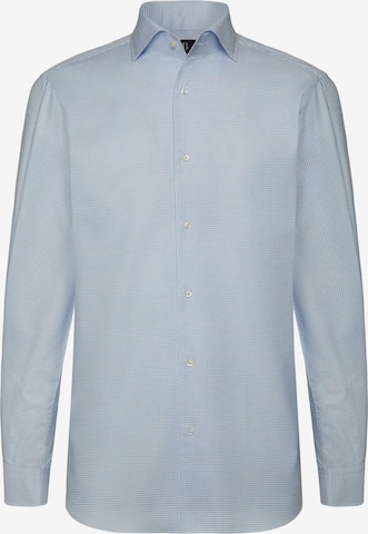 Coupe regular Chemise Boggi Milano en bleu : devant