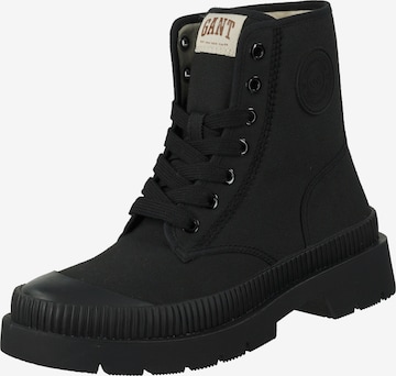 GANT - Botines con cordones en negro: frente