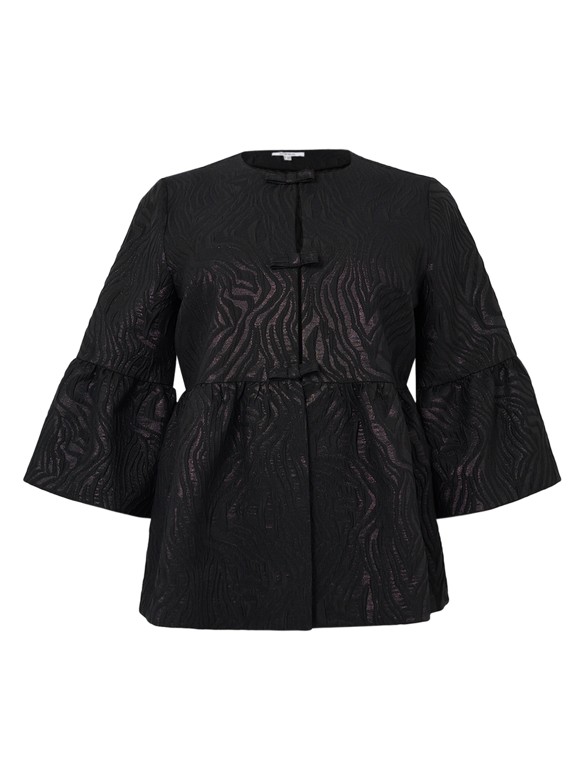 YOEK Tussenmantel in Zwart: voorkant