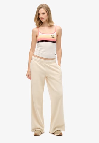 Wide Leg Pantalon Superdry en beige