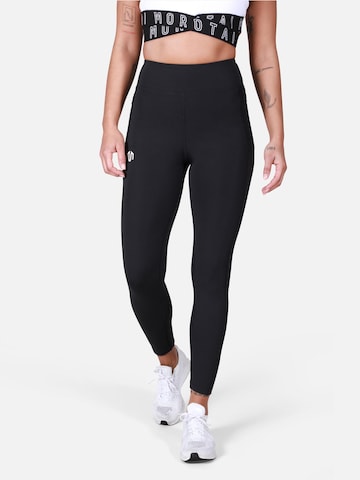 MOROTAI Skinny Sporthose 'FRAME' in Schwarz