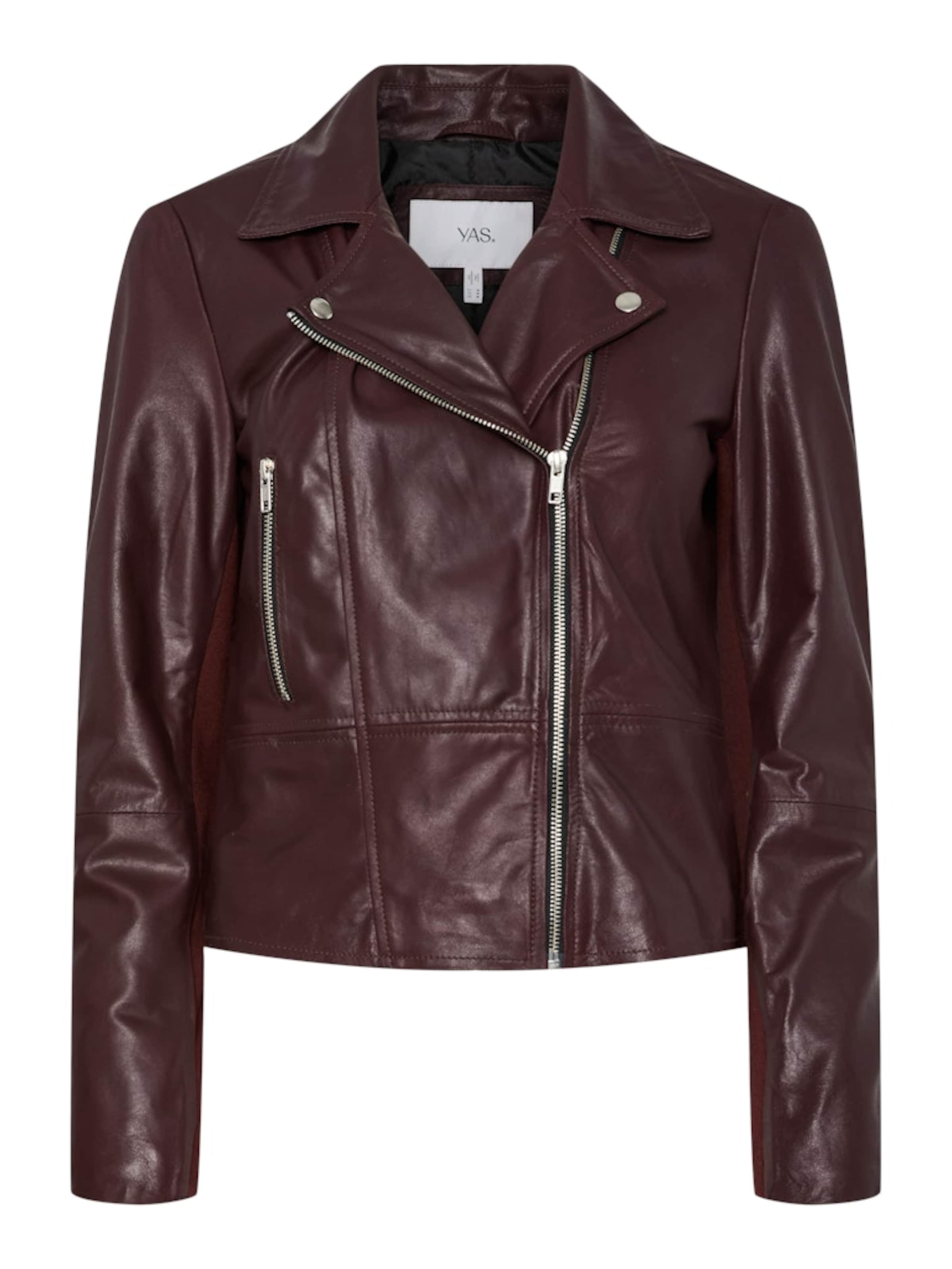 YAS Between-season jacket in Red: front