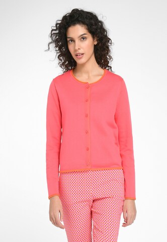 Peter Hahn Knit Cardigan in Orange: front