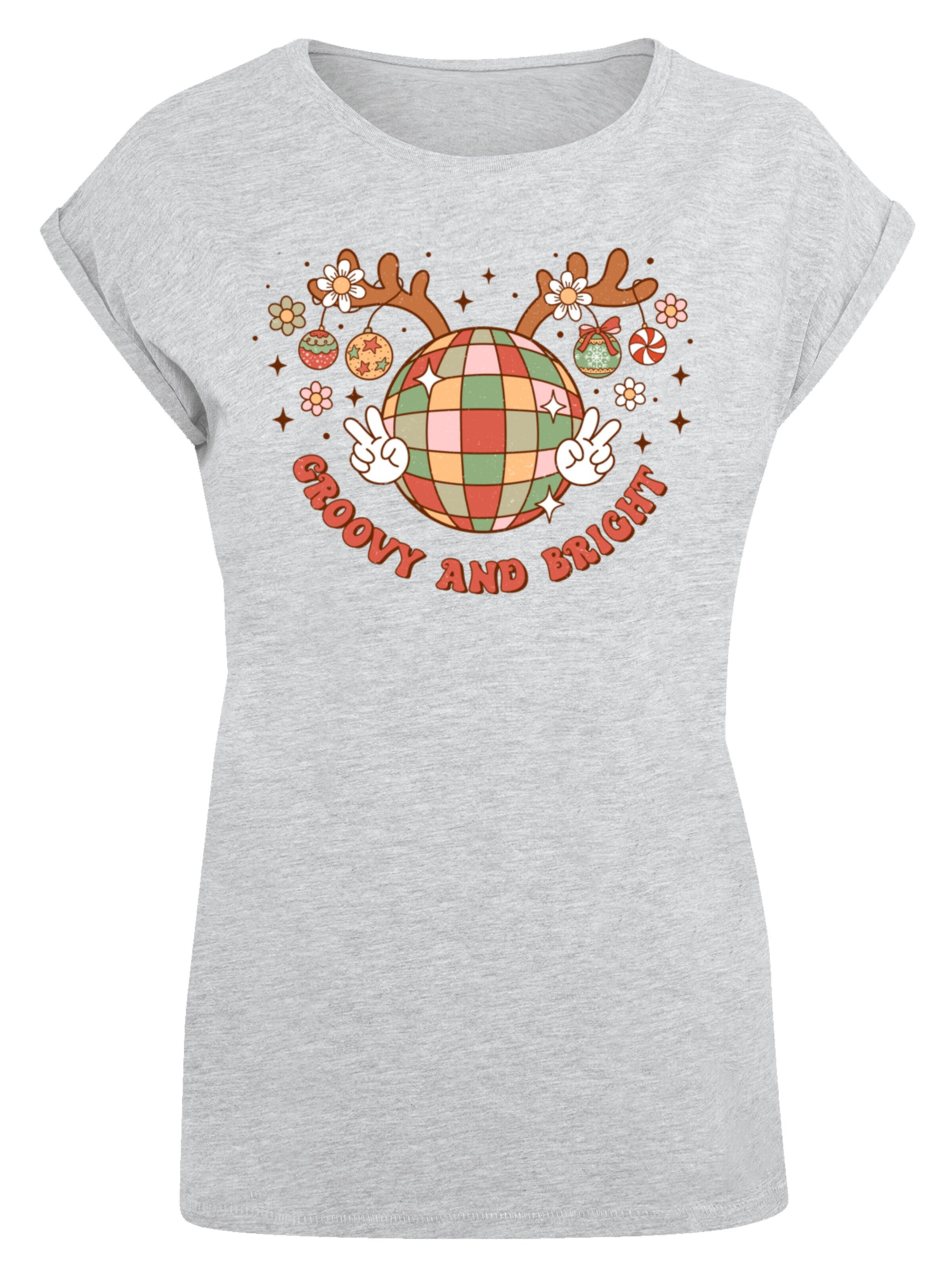 F4NT4STIC Shirt 'Groovy And Bright' in Grau: Vorderseite