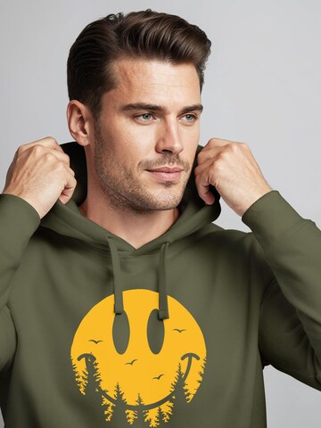 Neverless Sweatshirt 'Smile Forest' in Green