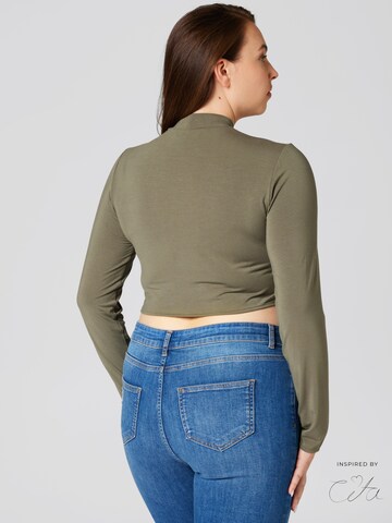 Guido Maria Kretschmer Curvy Shirt 'Kayleen' in Green