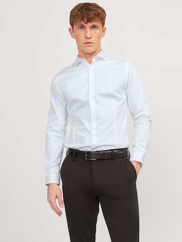 Jack & Jones Premium Cупер слим Рубашка 'JJPRParma' в Белый: спереди