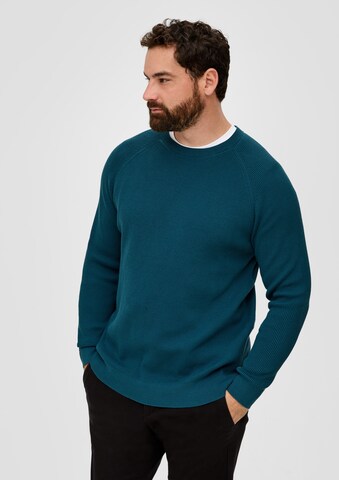 s.Oliver Men Big Sizes Pullover in Grün: Vorderseite
