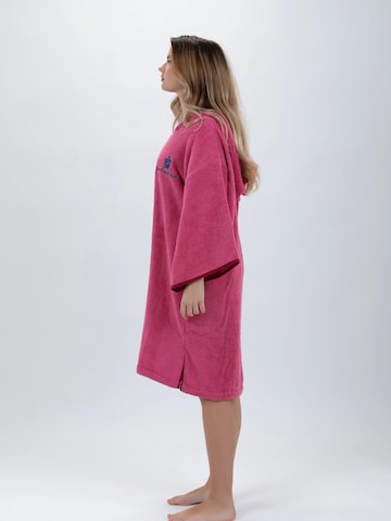 Pacifique Sud Athletic Robe 'Poncho Surf' in Pink