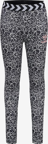 Skinny Pantalon de sport Hummel en noir : devant