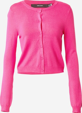 VERO MODA Knit cardigan 'GLORY' in Pink: front