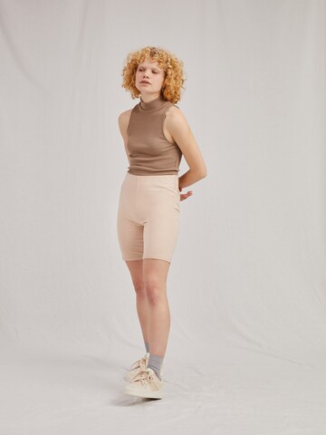 A LOT LESS Skinny Pants 'Caja' in Beige